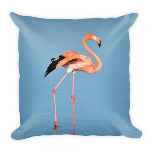 sierkussen flamingo dier blauw